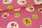 Preview: Baumwoll Druck Lustige Tiere auf Pink